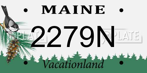 2279N Maine License Plate