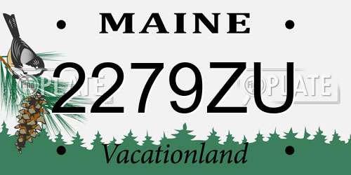 2279ZU Maine License Plate