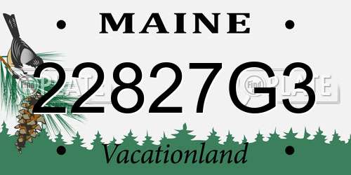22827G3 Maine License Plate