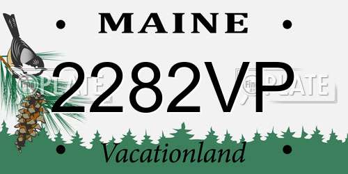 2282VP Maine License Plate