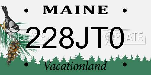 228JT0 Maine License Plate