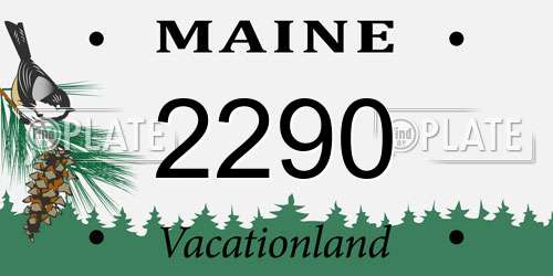 2290 Maine License Plate
