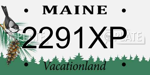 2291XP Maine License Plate