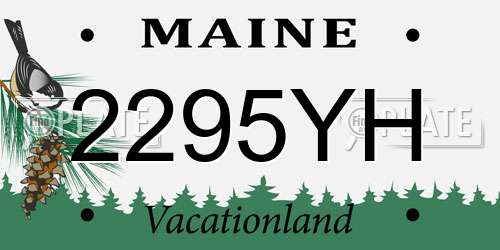 2295YH Maine License Plate