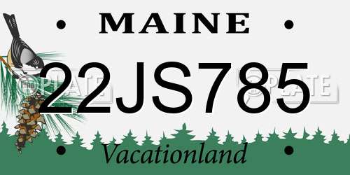 22JS785 Maine License Plate