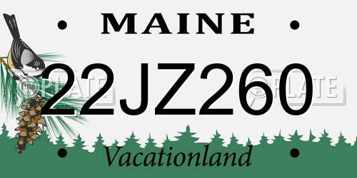 22JZ260 Maine License Plate
