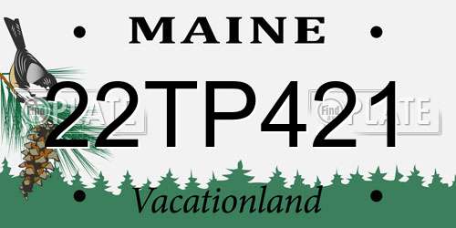 22TP421 Maine License Plate