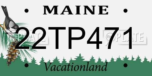 22TP471 Maine License Plate