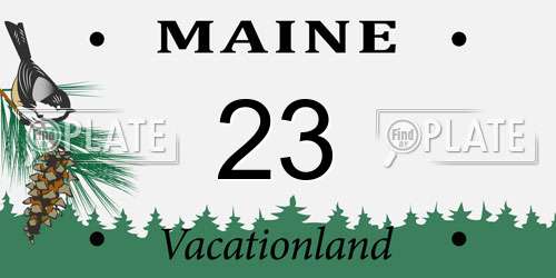 23 Maine License Plate