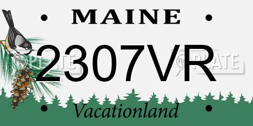 2307VR Maine License Plate