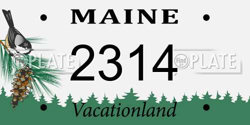2314 Maine License Plate