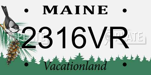 2316VR Maine License Plate