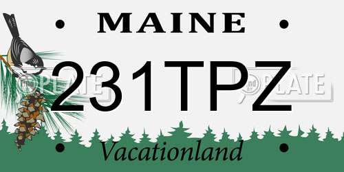 231TPZ Maine License Plate