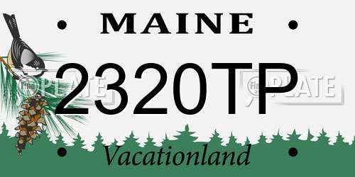 2320TP Maine License Plate