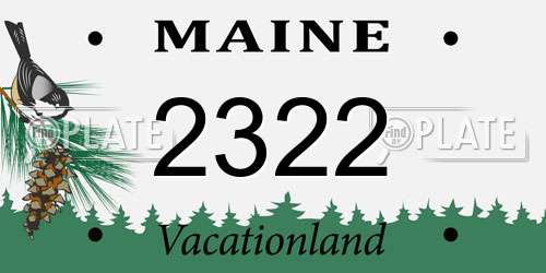 2322 Maine License Plate