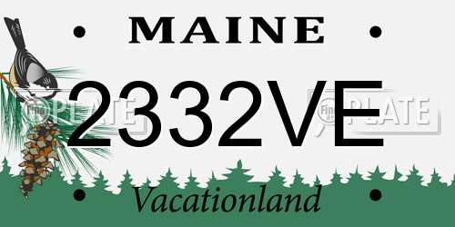 2332VE Maine License Plate