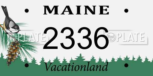 2336 Maine License Plate