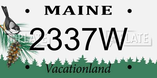 2337W Maine License Plate