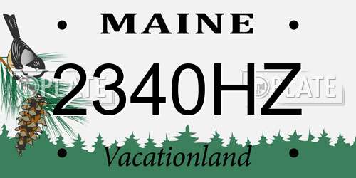 2340HZ Maine License Plate