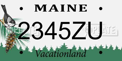 2345ZU Maine License Plate