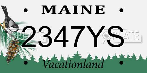 2347YS Maine License Plate