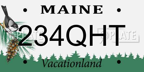 234QHT Maine License Plate