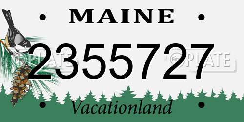 2355727 Maine License Plate