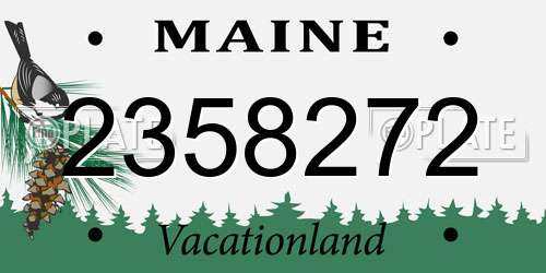 2358272 Maine License Plate