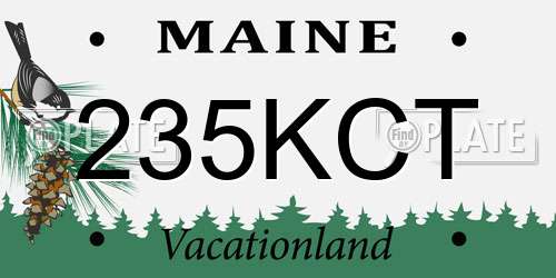 235KCT Maine License Plate