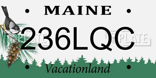 236LQC Maine License Plate