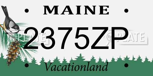 2375ZP Maine License Plate