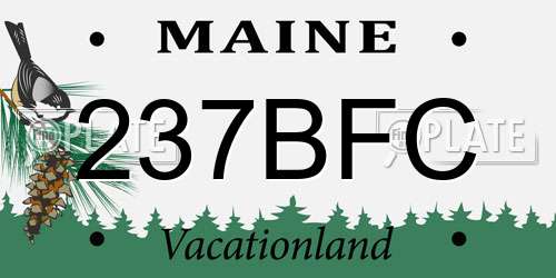 237BFC Maine License Plate