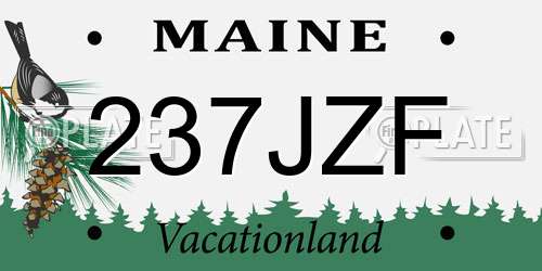 237JZF Maine License Plate