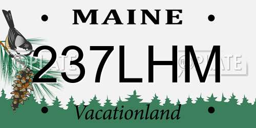 237LHM Maine License Plate