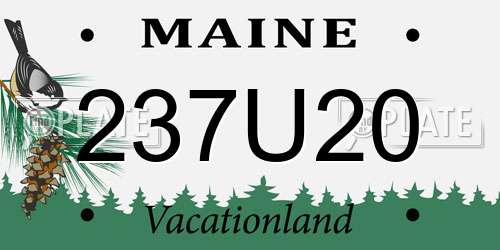 237U20 Maine License Plate