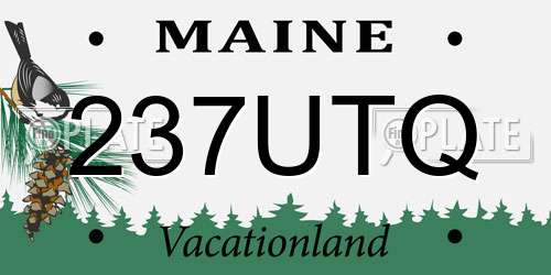237UTQ Maine License Plate