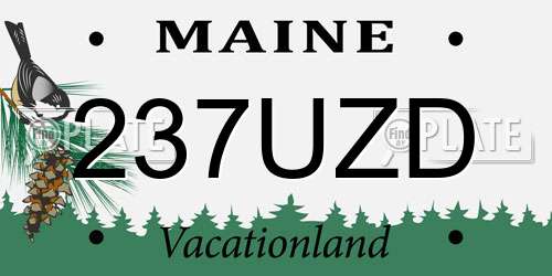 237UZD Maine License Plate