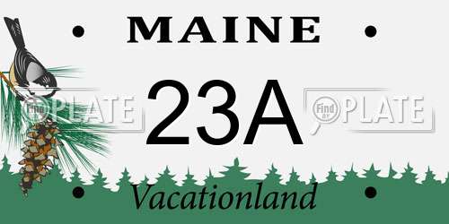 23A Maine License Plate