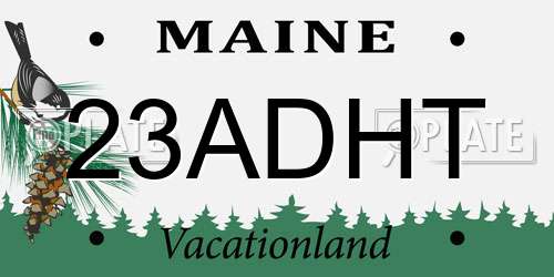 23ADHT Maine License Plate