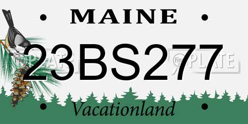 23BS277 Maine License Plate