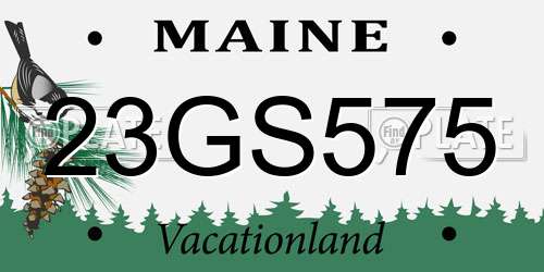 23GS575 Maine License Plate