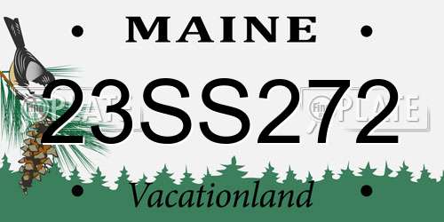 23SS272 Maine License Plate