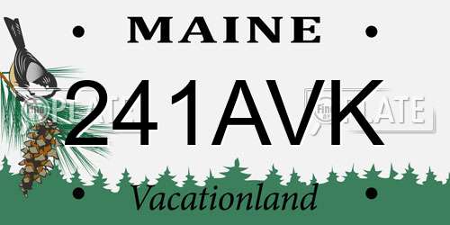 241AVK Maine License Plate