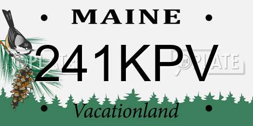 241KPV Maine License Plate