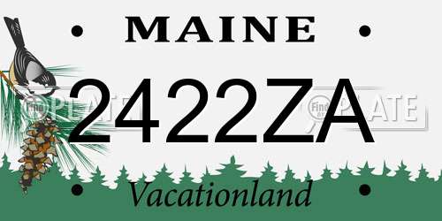 2422ZA Maine License Plate