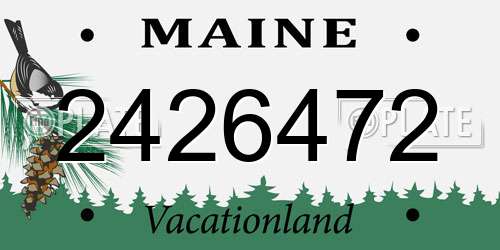 2426472 Maine License Plate