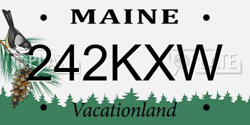 242KXW Maine License Plate