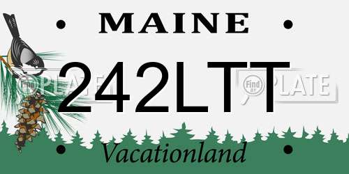 242LTT Maine License Plate
