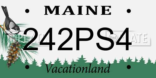 242PS4 Maine License Plate
