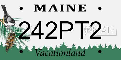 242PT2 Maine License Plate